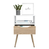 Mesa de Noche Otom Blanco 40x53cm con Un Cajón - Mesas de Noche | Bylmo