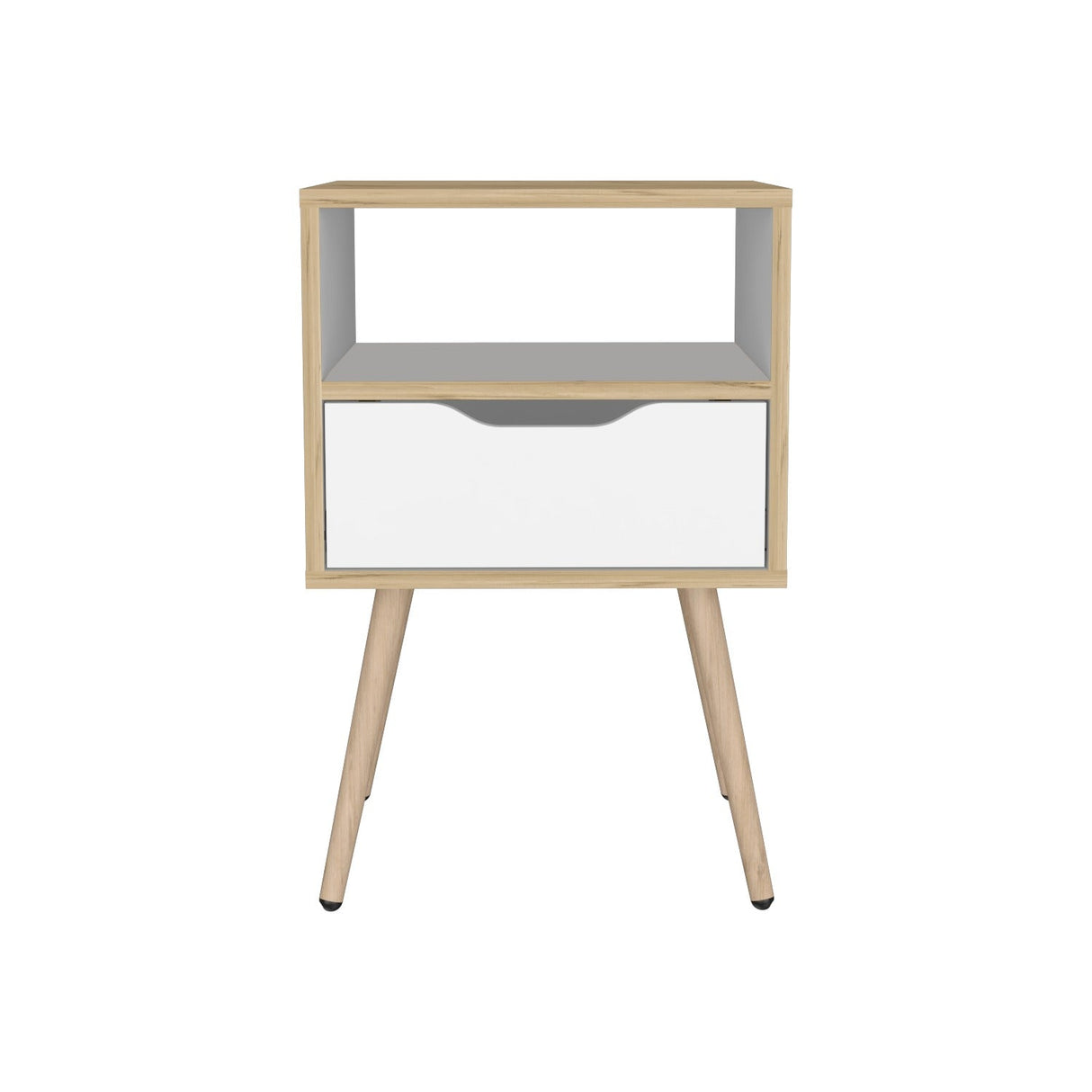 Mesa de Noche Otom Duna 40x63cm con Un Cajón y con Un Compartimiento - Mesas de Noche | Bylmo