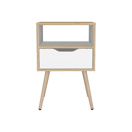 Mesa de Noche Otom Duna 40x63cm con Un Cajón y con Un Compartimiento - Mesas de Noche | Bylmo