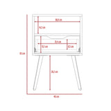 Mesa de Noche Otom Duna 40x63cm con Un Cajón y con Un Compartimiento - Mesas de Noche | Bylmo