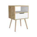 Mesa de Noche Otom Duna 40x63cm con Un Cajón y con Un Compartimiento - Mesas de Noche | Bylmo