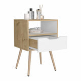 Mesa de Noche Otom Duna 40x63cm con Un Cajón y con Un Compartimiento - Mesas de Noche | Bylmo