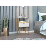 Mesa de Noche Otom Duna 40x63cm con Un Cajón y con Un Compartimiento - Mesas de Noche | Bylmo