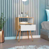 Mesa de Noche Otom Duna 40x63cm con Un Cajón y con Un Compartimiento - Mesas de Noche | Bylmo