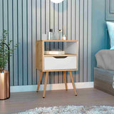 Mesa de Noche Otom Duna 40x63cm con Un Cajón y con Un Compartimiento - Mesas de Noche | Bylmo