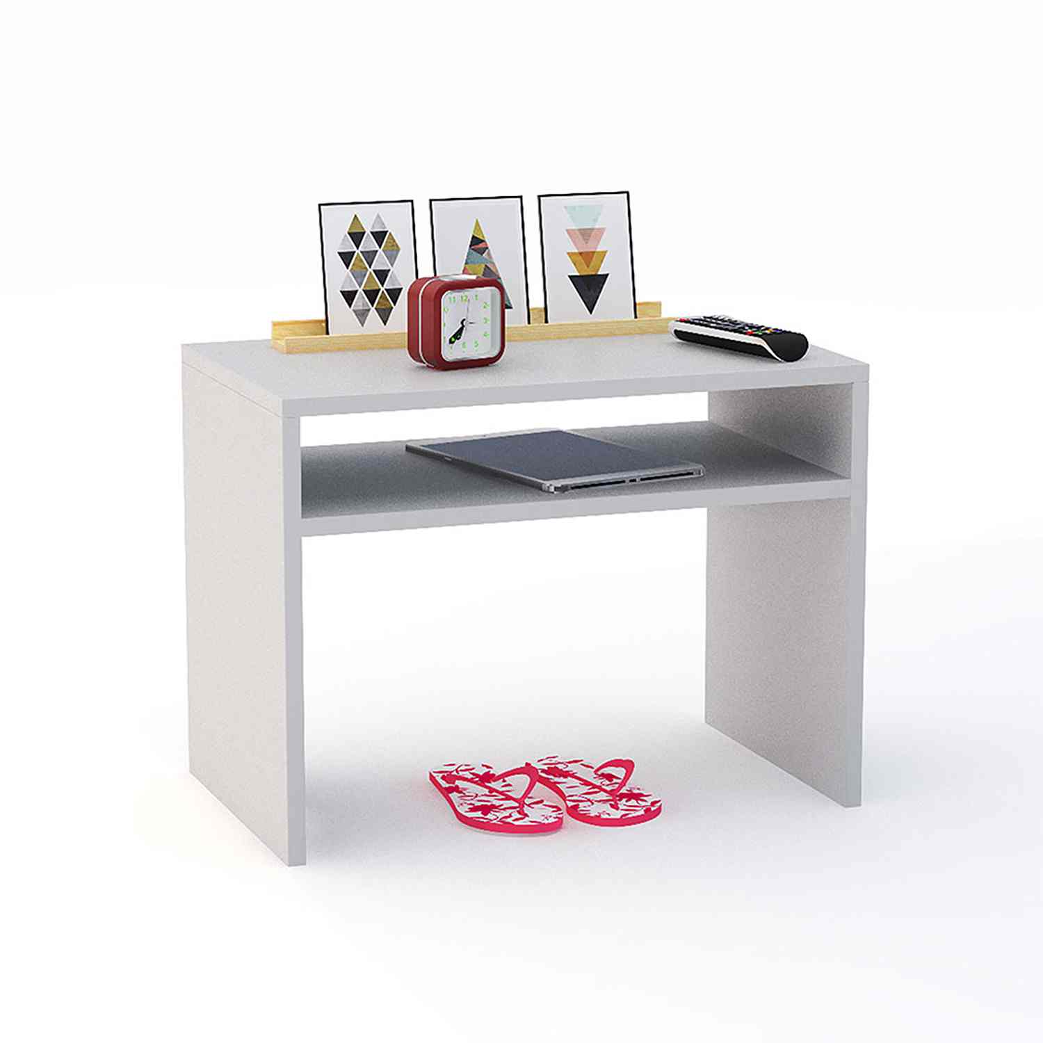 Mesa de Noche Tolosa Blanco 38 cm Minimalista - Mesas de Noche | Bylmo