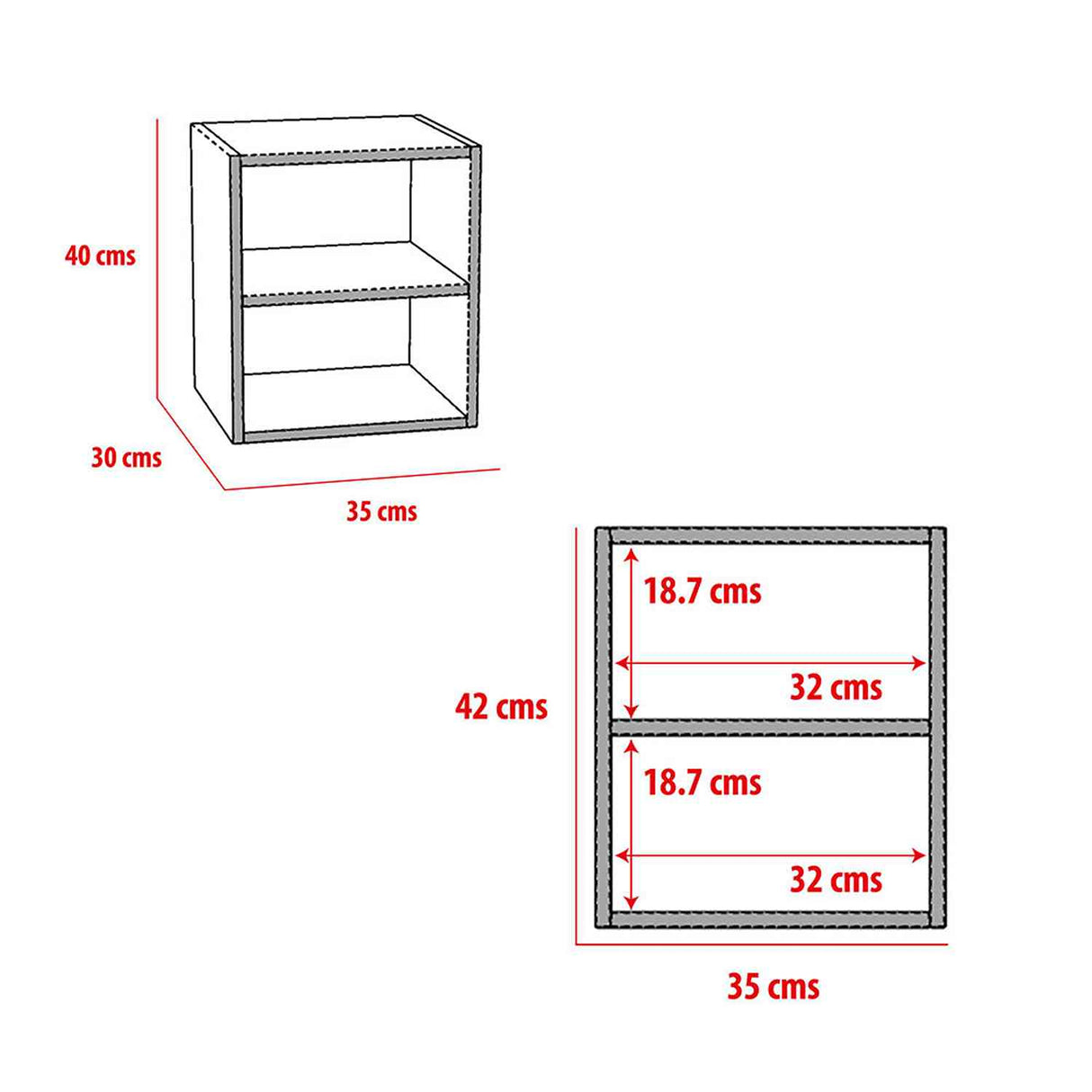 Mesa de Noche Versalles Blanco 35 cm con Compartimiento - Mesas de Noche | Bylmo