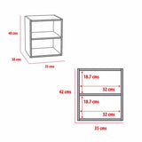 Mesa de Noche Versalles Nogal 35 cm con Compartimiento - Mesas de Noche | Bylmo