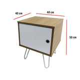 Mesa de Noche x 2 Paris Plus Duna 40 cm con Cajón - Mesas de Noche | Bylmo