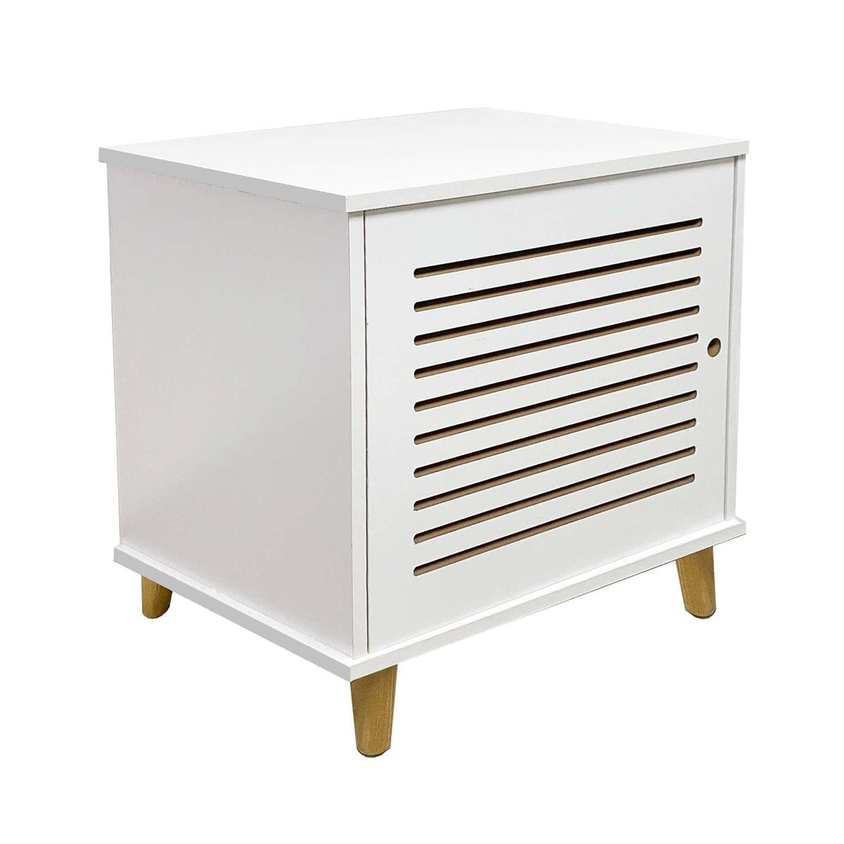 Mesa de Noche x 2 Tolú Blanco 40 cm con Cajón - Mesas de Noche | Bylmo