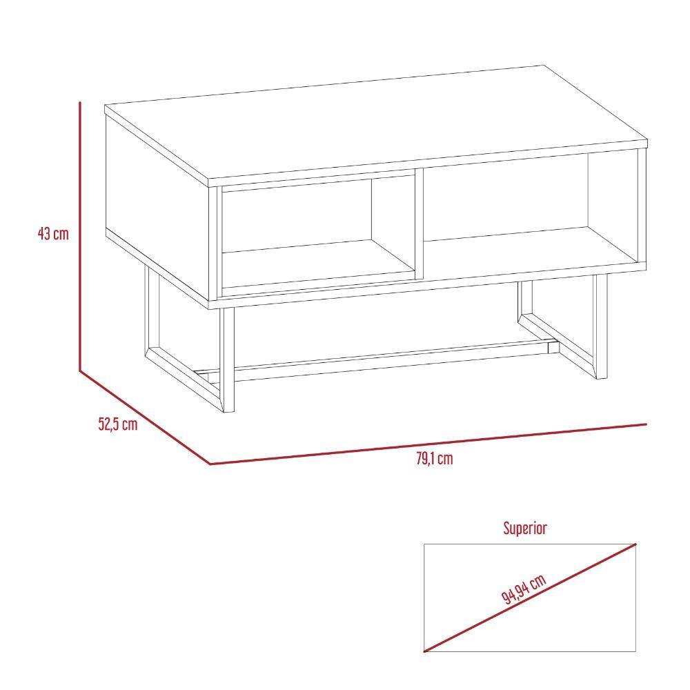 Mesa Pergamo Plus Blanco y Gales 79 cm Rectangular - Mesas | Bylmo