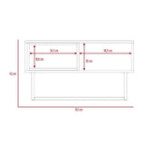 Mesa Pergamo Plus Blanco y Gales 79 cm Rectangular - Mesas | Bylmo