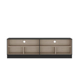 Mesa para TV Mind Negro 182x55cm Para TV Hasta 70 Pulgadas con Cuatro Cajones y con Ranuras para Cables - Muebles de TV | Bylmo