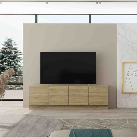 Mesa para TV Mind Noce 182x55cm Para TV Hasta 70 Pulgadas con Cuatro Cajones y con Ranuras para Cables - Muebles de TV | Bylmo