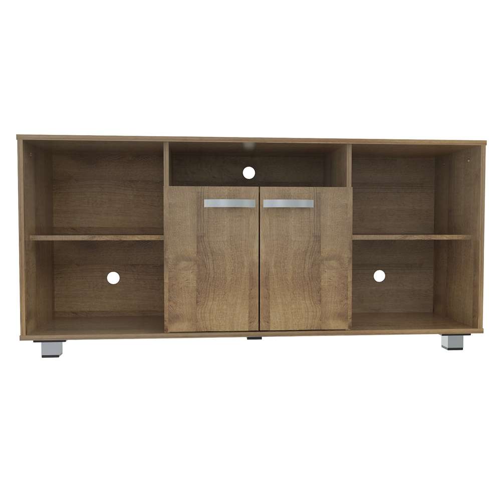 Mesa para TV Amaretto 140x140cm Para TV Hasta 60 Pulgadas con Un Cajón con Ranuras para Cables y con Patas - Muebles de TV | Bylmo