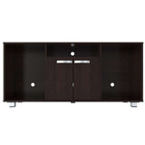 Mesa para TV Wengue 140x140cm Para TV Hasta 60 Pulgadas con Un Cajón con Ranuras para Cables y con Patas - Muebles de TV | Bylmo