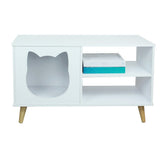 Mesa para TV Pet Blanco 39 cm con Espacio para Mascota - Muebles de TV | Bylmo