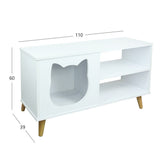 Mesa para TV Pet Blanco 39 cm con Espacio para Mascota - Muebles de TV | Bylmo