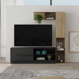 Mesa para TV Noce y Negro 43x4cm Para TV Hasta 60 Pulgadas sin Cajones - Muebles de TV | Bylmo