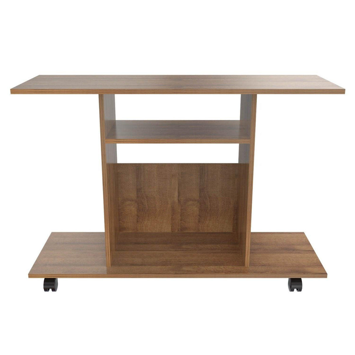 Mesa para TV Amaretto 100x68cm Para TV Hasta 40 Pulgadas sin Cajones y con Ruedas - Muebles de TV | Bylmo