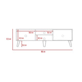 Mesa para TV Z Bellota 180x58cm Para TV Hasta 75 Pulgadas con Un Cajón y con Ranuras para Cables y con Patas - Muebles de TV | Bylmo