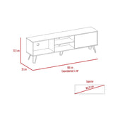 Mesa para TV Z Bellota 180x58cm Para TV Hasta 75 Pulgadas con Un Cajón y con Ranuras para Cables y con Patas - Muebles de TV | Bylmo