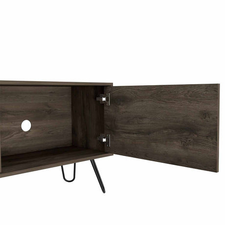 Mesa para TV Z Bellota 180x58cm Para TV Hasta 75 Pulgadas con Un Cajón y con Ranuras para Cables y con Patas - Muebles de TV | Bylmo