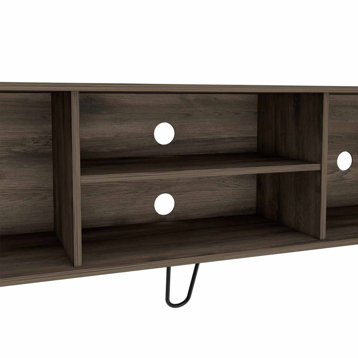 Mesa para TV Z Bellota 180x58cm Para TV Hasta 75 Pulgadas con Un Cajón y con Ranuras para Cables y con Patas - Muebles de TV | Bylmo