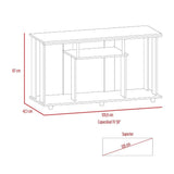 Mesa para TV Lannes Wengue 121x67cm Para TV Hasta 50 Pulgadas sin Cajones y con Patas - Muebles para TV | Bylmo
