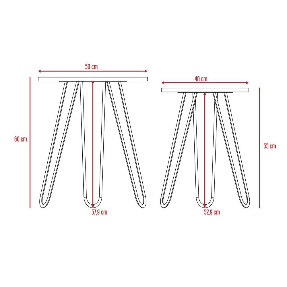 Set x2 Mesas Mamba Caramelo 50 cm - Mesas | Bylmo