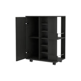 Bar Wengue 60x82.1cm con Un Cajón y con Seis Portabotellas - Bares | Bylmo