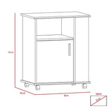 Mueble Auxiliar Heraldo Blanco y Wengue 60 cm con Una Puerta y Entrepaños Laterales - Muebles Organizadores | Bylmo