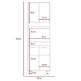 Mueble Microondas Belmira Rovere y Blanco 63 cm con Cuatro Puertas y Entrepaño - Muebles Organizadores | Bylmo