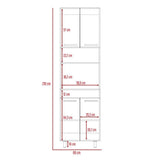 Modulo Microondas Luna Miel y Wengue 60 cm - Cocinas | Bylmo