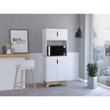 Mueble Microondas Pamplona Blanco 65 cm con Cuatro Puertas - Muebles Organizadores | Bylmo