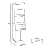 Mueble Microondas Tibet Rovere y Sombra 60 cm Con Tres Puertas y Entrepaños - Muebles Organizadores | Bylmo
