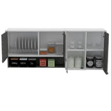 Mueble Superior con Cuatro Puertas Akita Onix y Blanco 150 cm - Cocinas | Bylmo