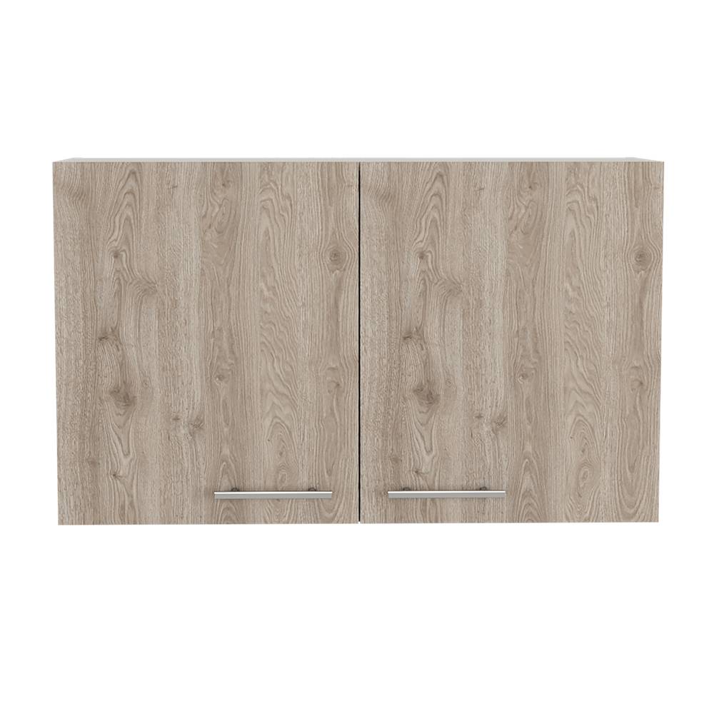 Mueble Auxiliar Manchester Ceniza y Blanco 100 cm con Dos Puertas - Muebles Organizadores | Bylmo