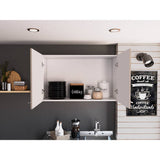 Mueble Auxiliar Manchester Ceniza y Blanco 100 cm con Dos Puertas - Muebles Organizadores | Bylmo