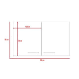 Mueble Auxiliar Manchester Ceniza y Blanco 100 cm con Dos Puertas - Muebles Organizadores | Bylmo