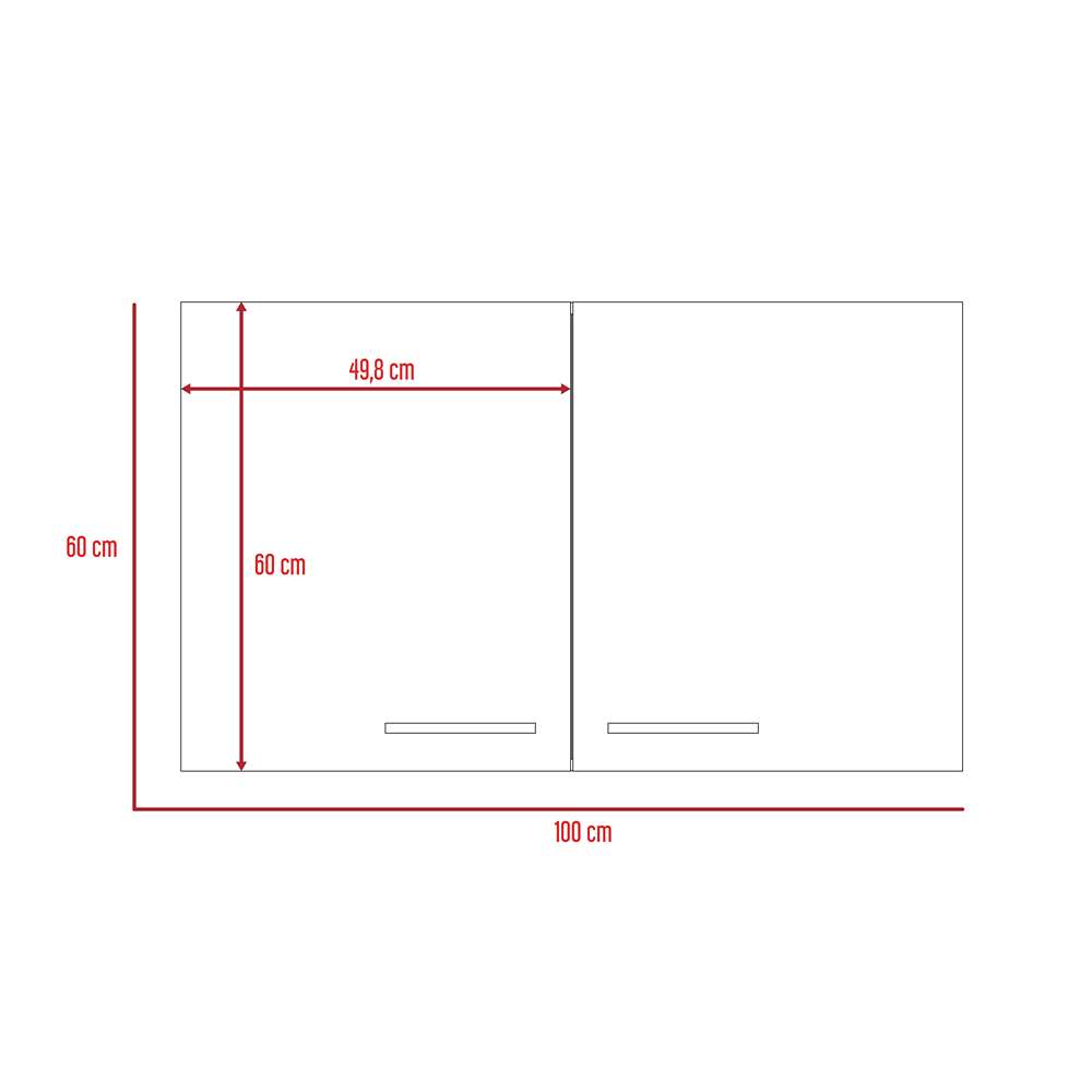 Mueble Auxiliar Manchester Blanco 100 cm con Dos Puertas - Muebles Organizadores | Bylmo