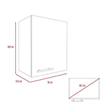 Mueble Auxiliar Manchester Blanco 50x60cm con Un Entrepaño y Dos Compartimientos - Muebles Organizadores | Bylmo