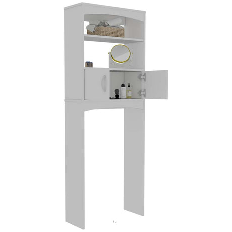 Ahorrador de Espacio para Baño Malta Blanco 60.6x165cm con Un Cajón y con Un Entrepaño - Gabinetes | Bylmo