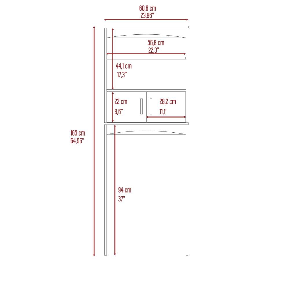 Ahorrador de Espacio para Baño Malta Blanco 60.6x165cm con Un Cajón y con Un Entrepaño - Gabinetes | Bylmo
