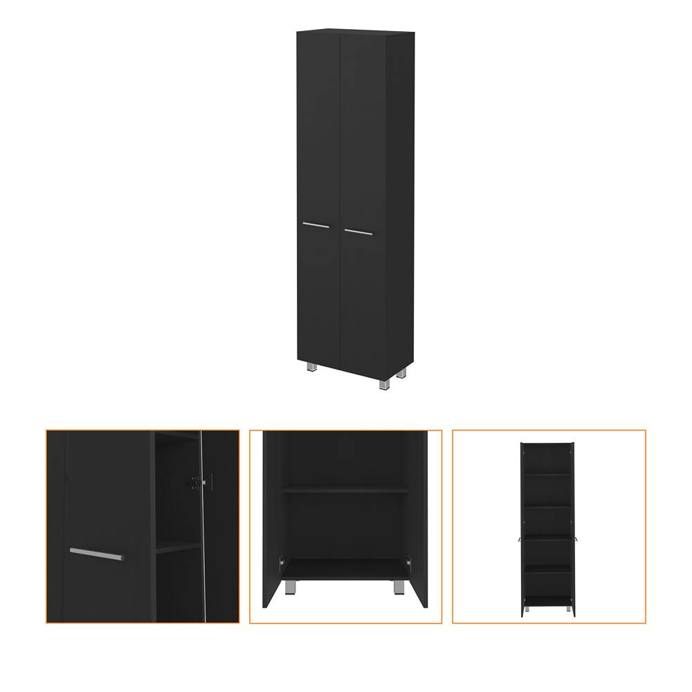 Alacena Baleare Wengue 59.2x200cm con Dos Puertas - Muebles Organizadores | Bylmo