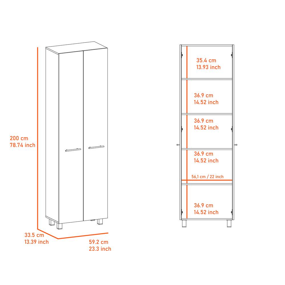 Alacena Baleare Wengue 59.2x200cm con Dos Puertas - Muebles Organizadores | Bylmo