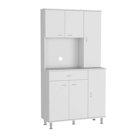 Alacena Della Plus Blanco 90x169cm con Un Entrepaño y con Seis Puertas - Muebles Organizadores | Bylmo