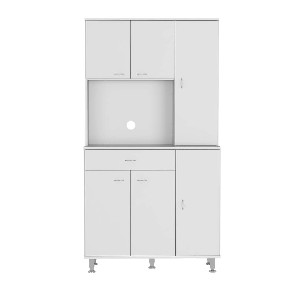 Alacena Della Plus Blanco 90x169cm con Un Entrepaño y con Seis Puertas - Muebles Organizadores | Bylmo