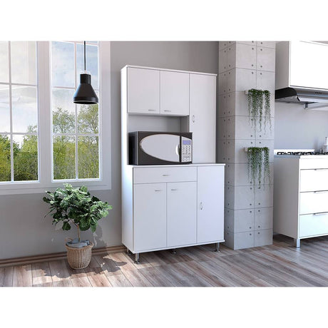 Alacena Della Plus Blanco 90x169cm con Un Entrepaño y con Seis Puertas - Muebles Organizadores | Bylmo