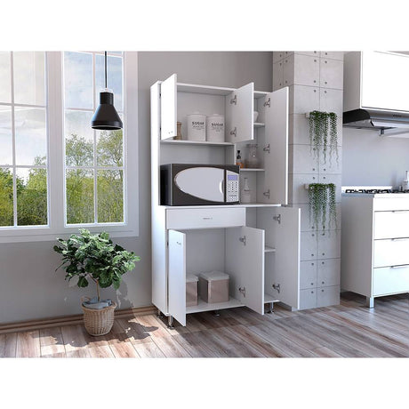 Alacena Della Plus Blanco 90x169cm con Un Entrepaño y con Seis Puertas - Muebles Organizadores | Bylmo